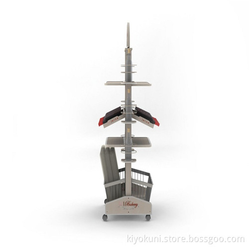 Wooden wine display beer display tower